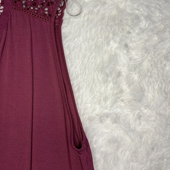 LOFT Top Women Large Crochet Accents V-Neck Peplum Relaxed Casual Boho - Picture 5 of 11